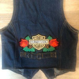 Vintage Pentimento Vest w/ Harley Davidson Patch
